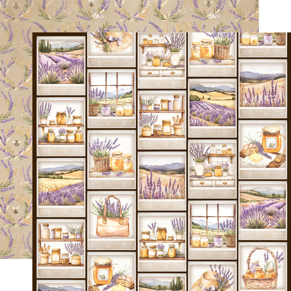 Simple Stories - Lavender Fields Collection - 12 x 12 Double Sided Paper - Sunshine And Honey