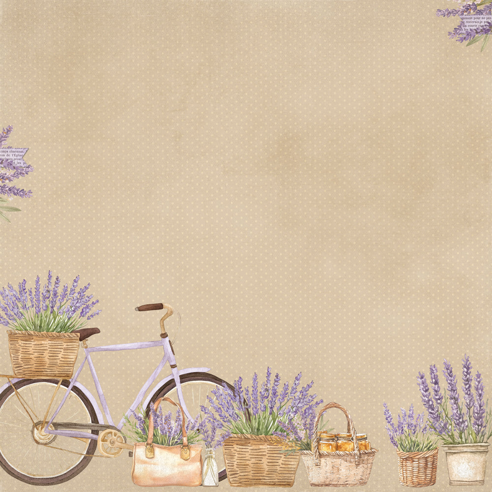 Simple Stories - Lavender Fields Collection - 12 x 12 Double Sided Paper - Life Is Sweet