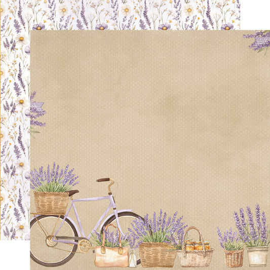 Simple Stories - Lavender Fields Collection - 12 x 12 Double Sided Paper - Life Is Sweet