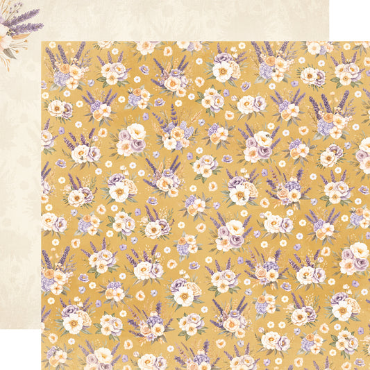Simple Stories - Lavender Fields Collection - 12 x 12 Double Sided Paper - Stay Golden