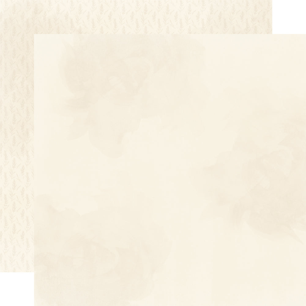 Front and back of 12 x 12 scrapbooking paper cream
