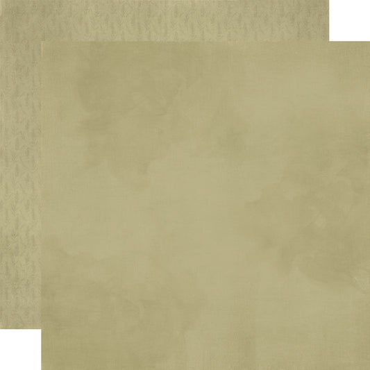 Light olive watercolor washed 12 x 12 paper with a textured pattern on back