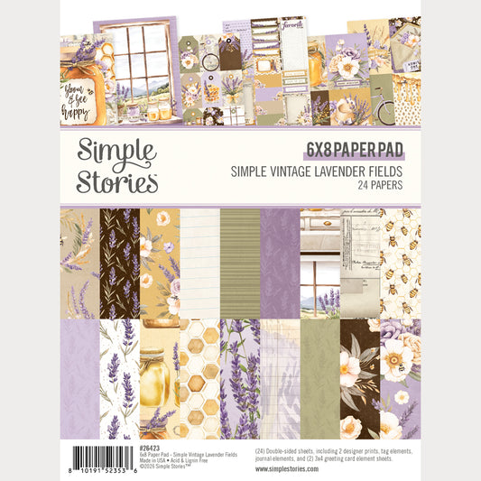 Simple Stories - Lavender Fields Collection - 6 x 8 Paper Pad