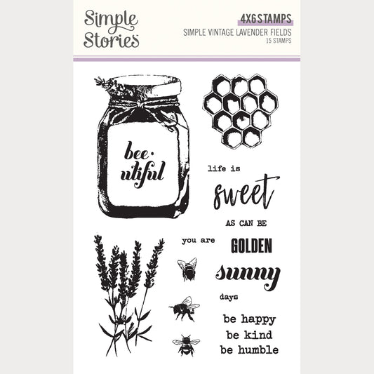 Simple Stories - Lavender Fields Collection - Simple Stories - Simple Vintage Lavender Fields Collection - Clear Photopolymer Stamps