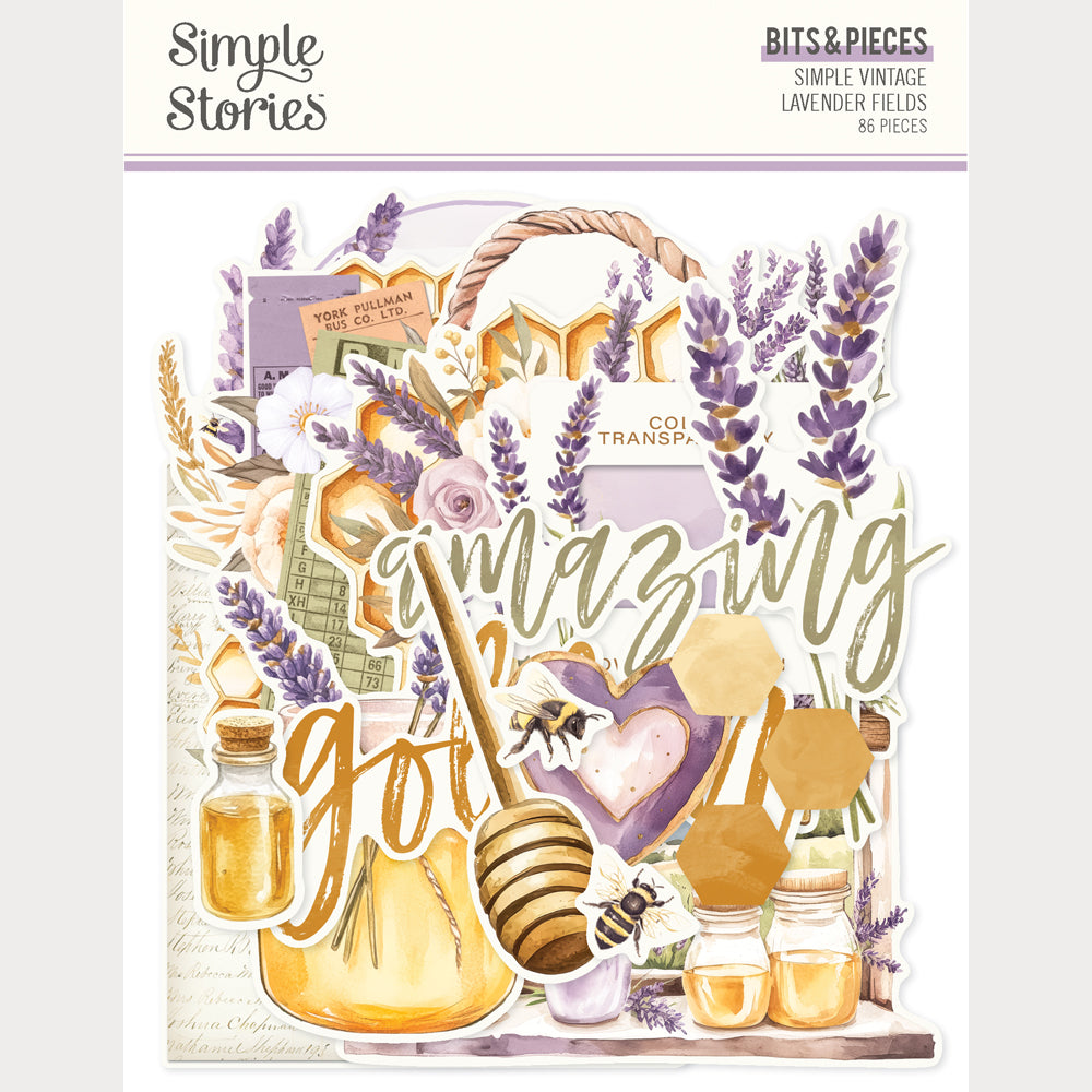 Simple Stories - Lavender Fields Collection - Ephemera - Bits And Pieces