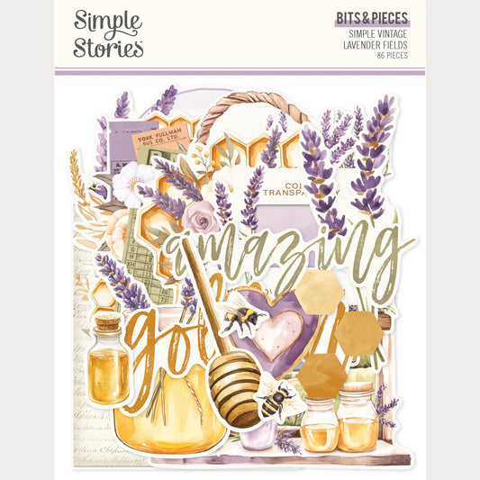 Simple Stories - Lavender Fields Collection - Ephemera - Bits And Pieces