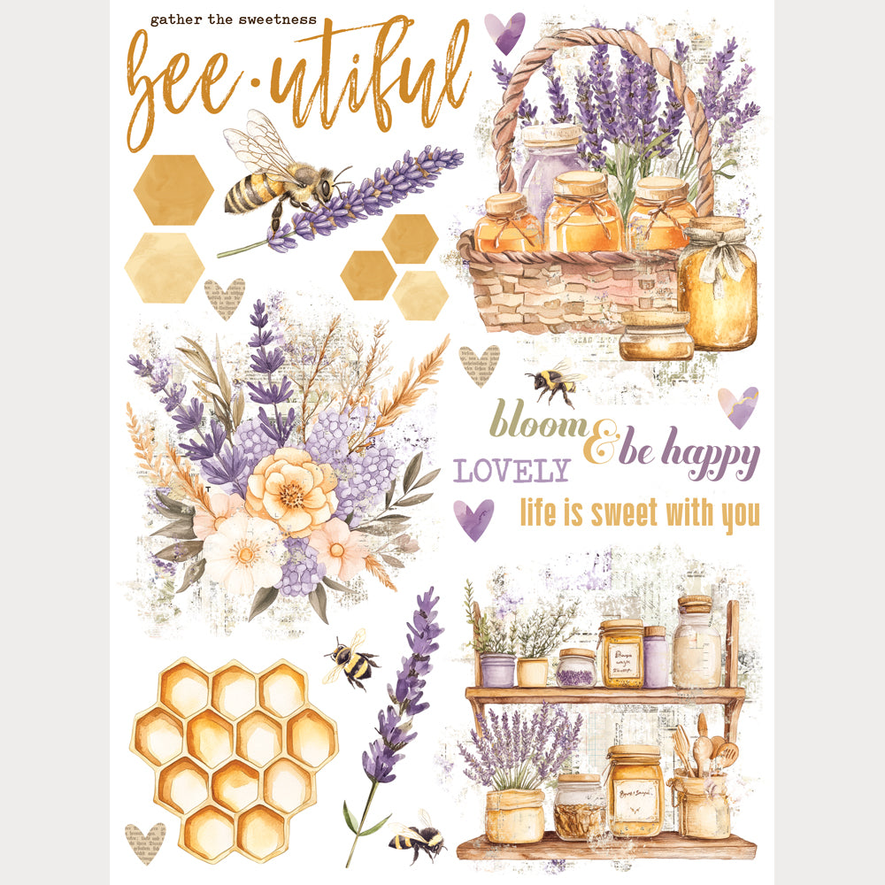 Simple Stories - Lavender Fields Collection - Rub Ons