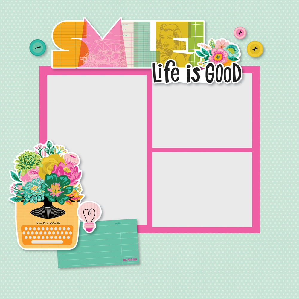 Simple Stories - Color Me Happy Collection - Simple Pages - Page Pieces