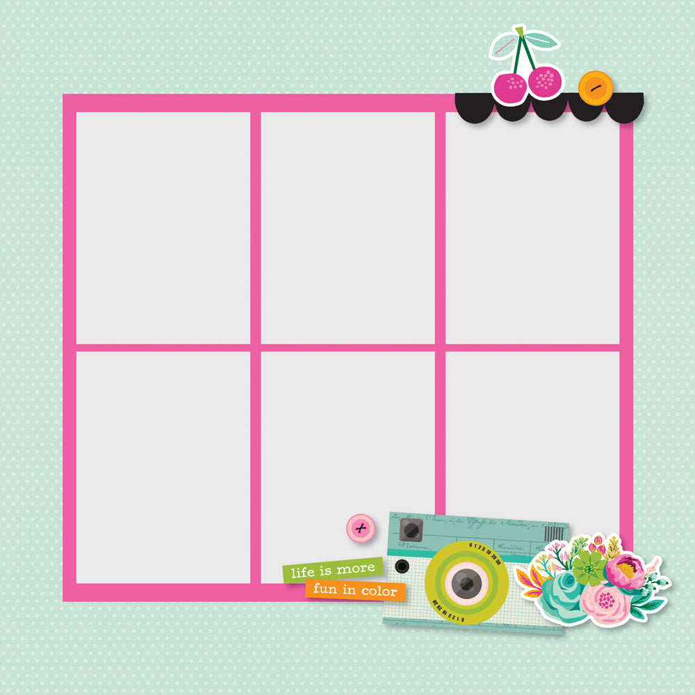 Simple Stories - Color Me Happy Collection - Simple Pages - Page Pieces