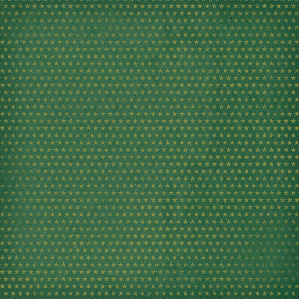 Green background with small yellow star pattern