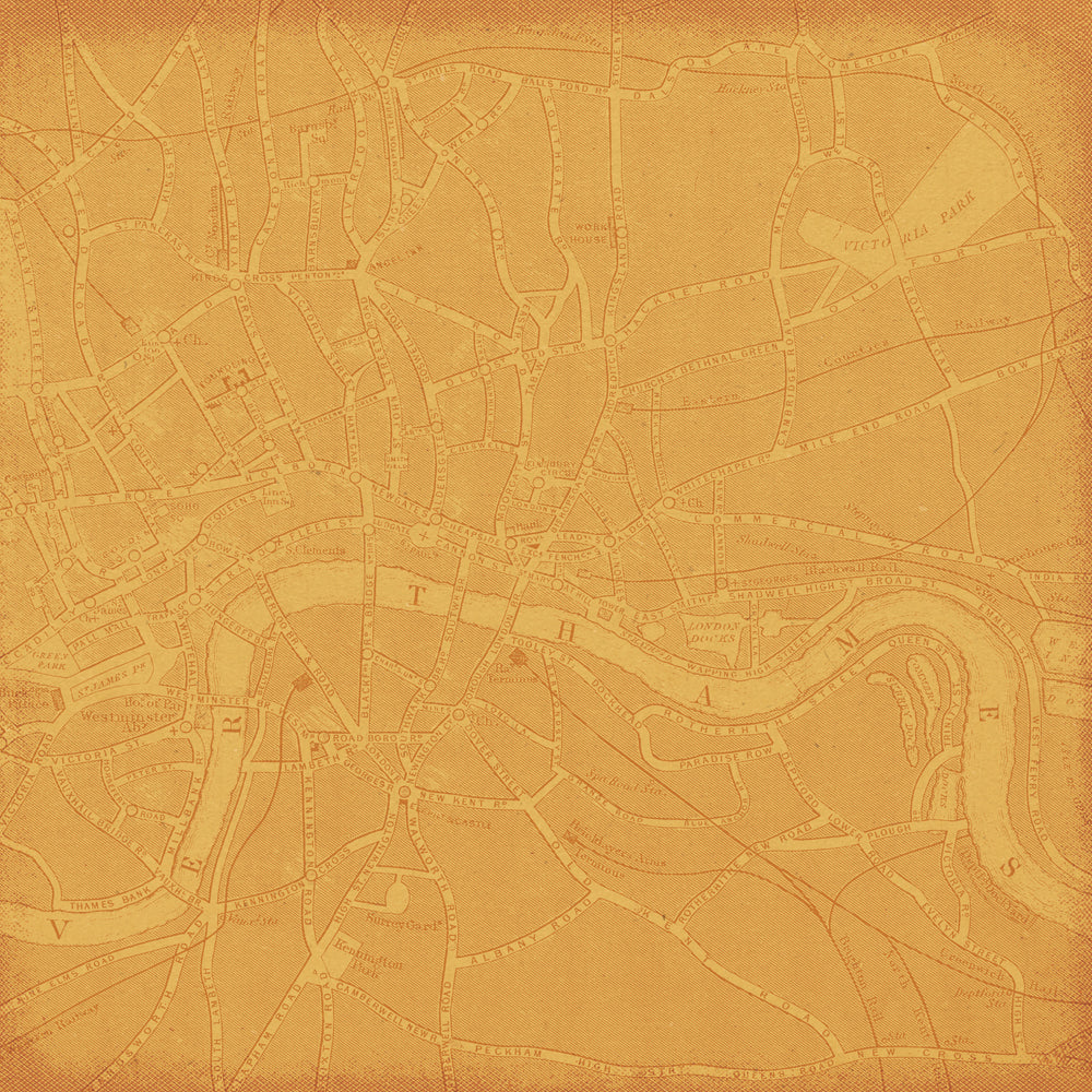 Vintage-style map pattern in brown tones