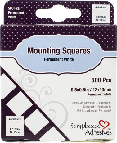 Scrapbook Adhesives Mounting Squares 500/Pkg - 0..5" x 0.5"