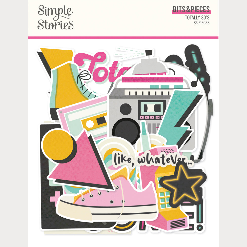 Simple Stories - Totally 80's Collection - Ephemera - Bits And Pieces