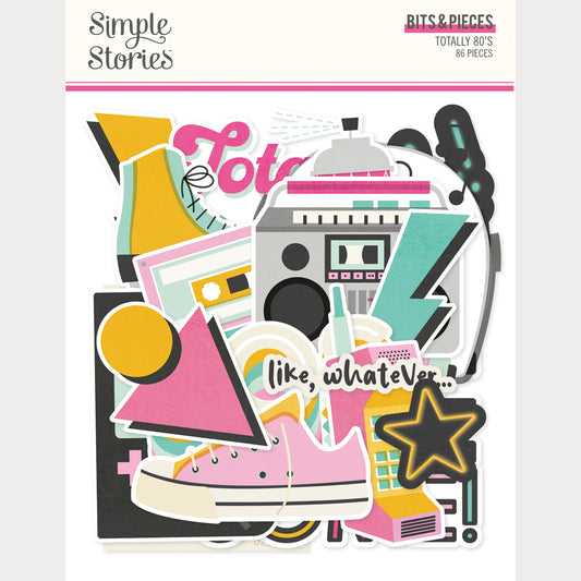 Simple Stories - Totally 80's Collection - Ephemera - Bits And Pieces