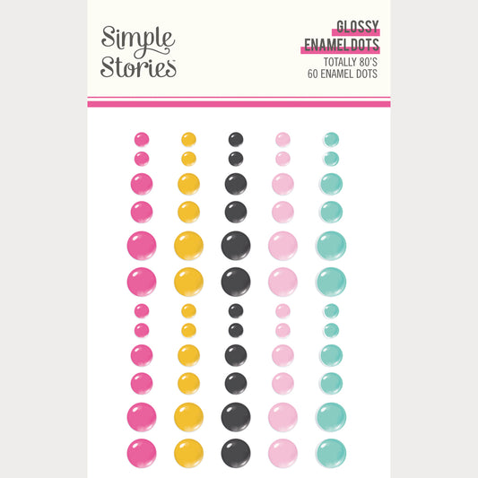Simple Stories - Totally 80's Collection - Glossy Enamel Dots
