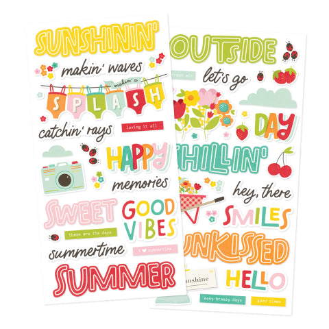 Simple Stories - Sweet Summertime Collection - Foam Stickers