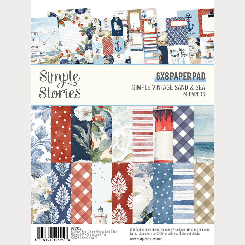Simple Stories - Sand And Sea Collection - 6 x 8 Paper Pad