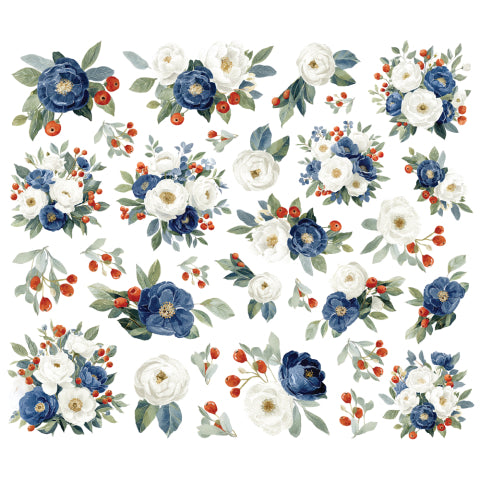 Simple Stories - Simple Vintage Sand And Sea Collection - Ephemera - Floral Bits