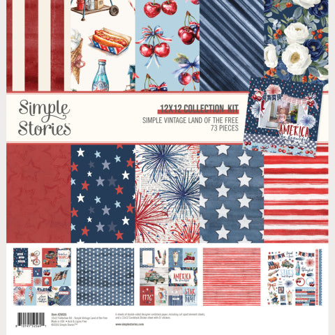 Simple Stories - Simple Vintage Land Of The Free Collection - 12 x 12 Collection Kit
