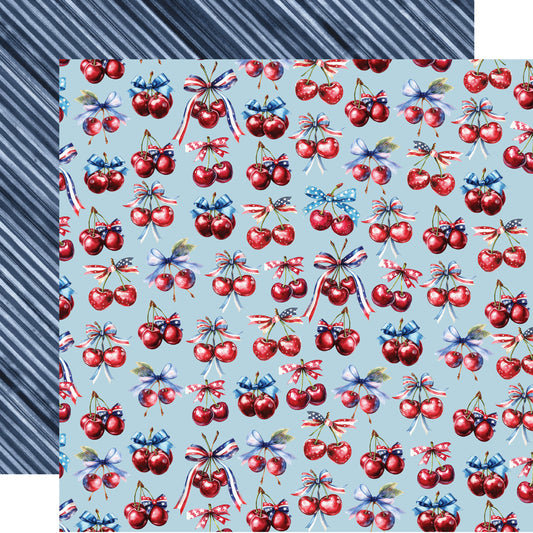 Simple Stories - Simple Vintage Land Of The Free Collection - 12 x 12 Double Sided Paper - Red White And Boom