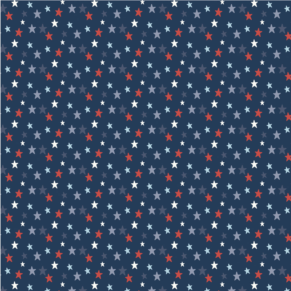 Simple Stories - Simple Vintage Land Of The Free Collection - 12 x 12 Double Sided Paper - Fireworks And Freedom