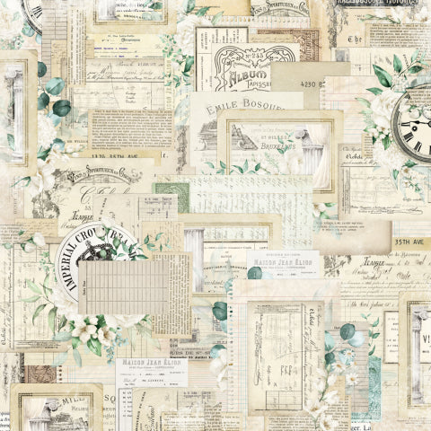 Simple Stories - Simple Vintage Timeless Harmony Collection - 12 x 12 Double Sided Paper - Timeless Memories