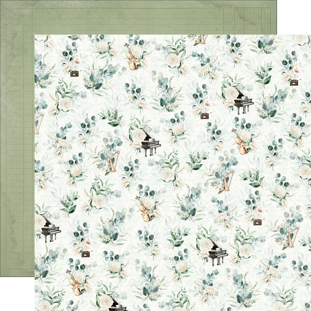 Simple Stories - Simple Vintage Timeless Harmony Collection - 12 x 12 Double Sided Paper - Simple Melody