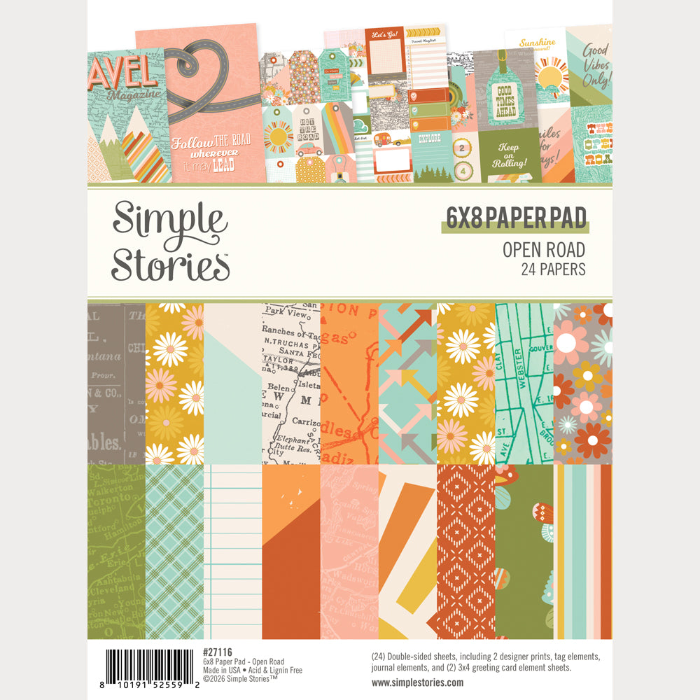 Simple Stories - Open Road Collection - 6 x 8 Paper Pad