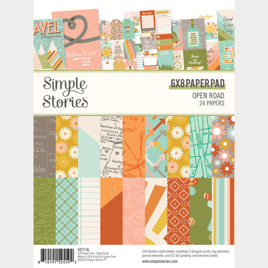 Simple Stories - Open Road Collection - 6 x 8 Paper Pad