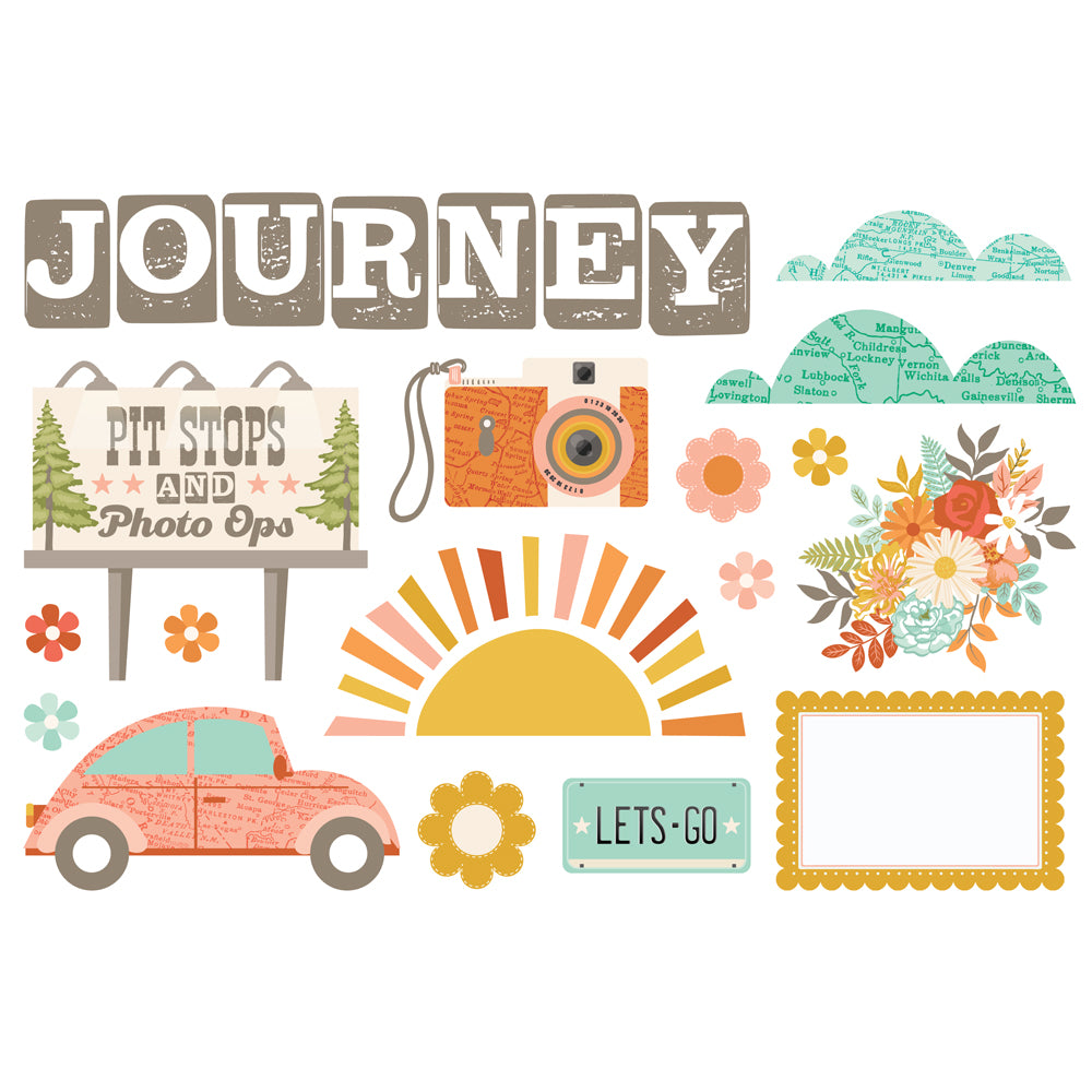 Simple Stories - Open Road Collection - Simple Pages Page Pieces