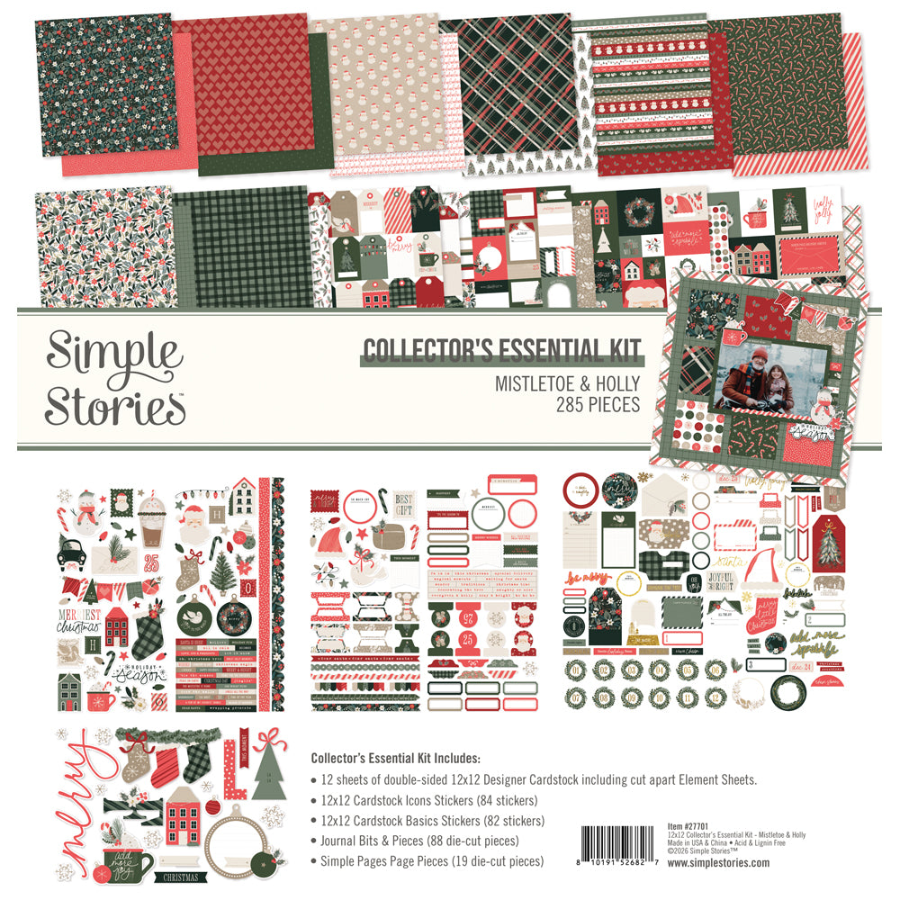 Simple Stories - Mistletoe & Holly Collection - Collector's Essential Kit