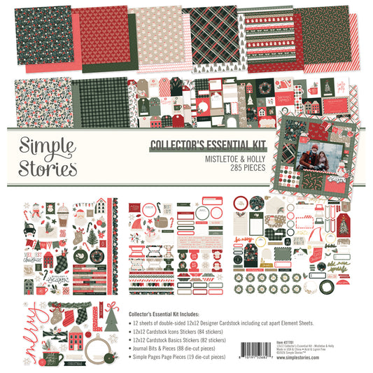 Simple Stories - Mistletoe & Holly Collection - Collector's Essential Kit