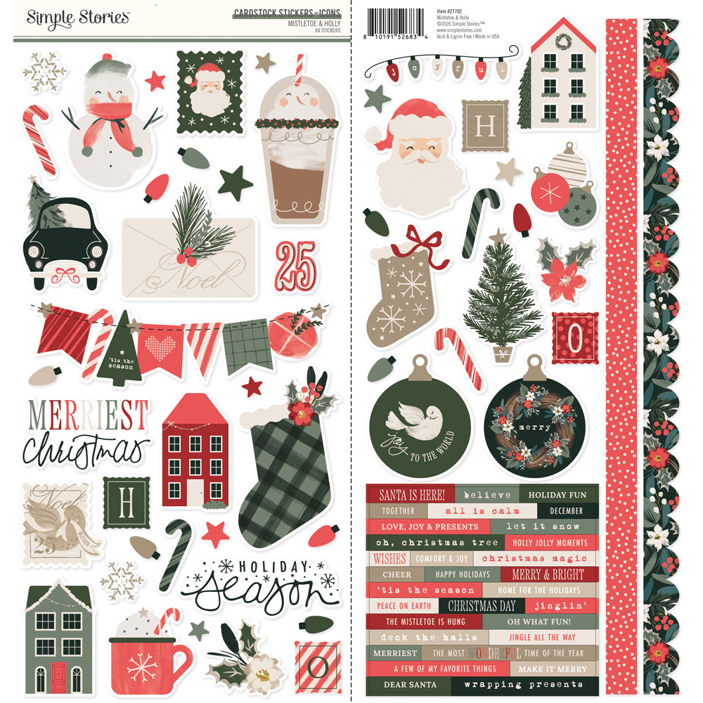 Simple Stories - Mistletoe & Holly Collection - Collector's Essential Kit
