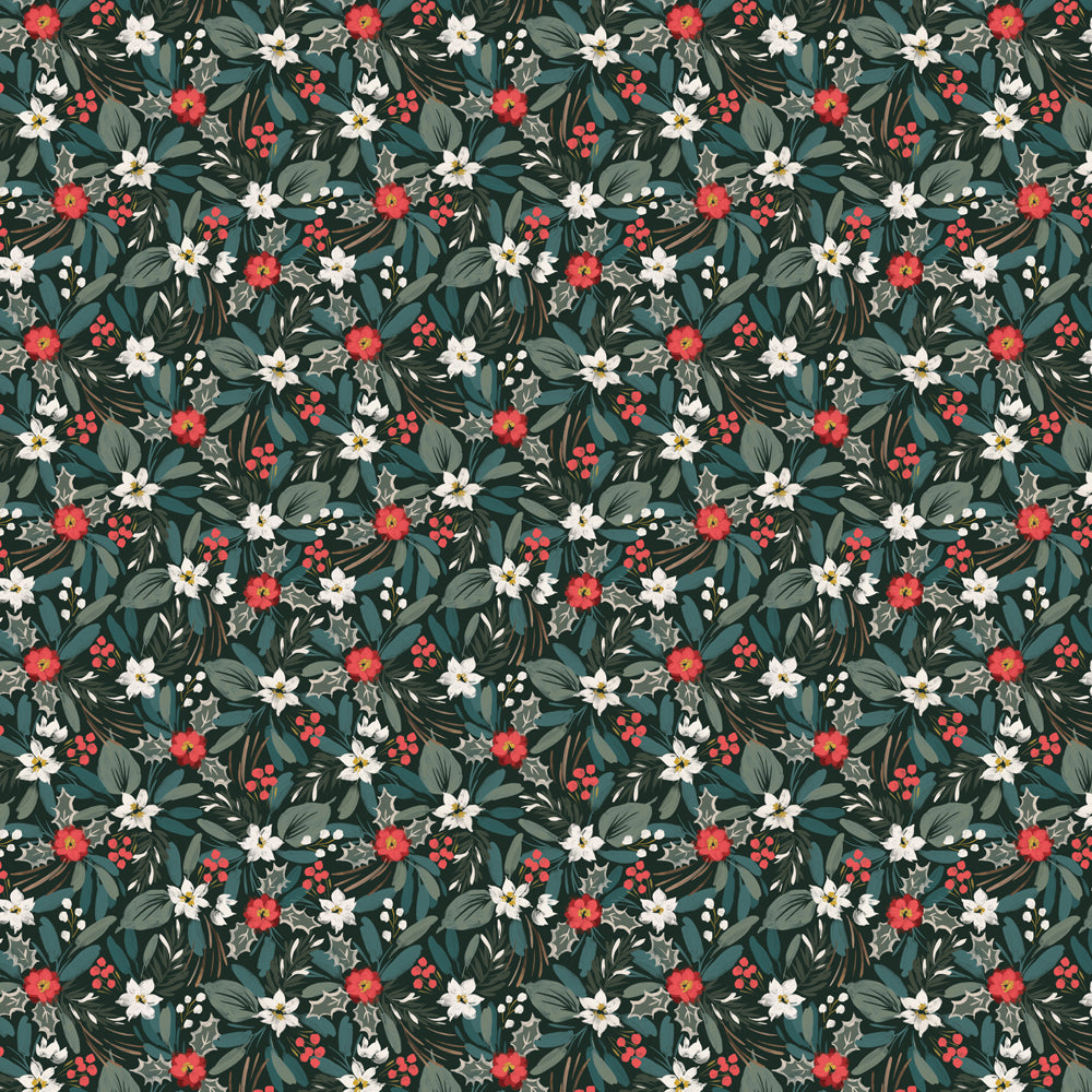 Simple Stories - Mistletoe & Holly Collection - 12 x 12 Double Sided Paper - This Christmas