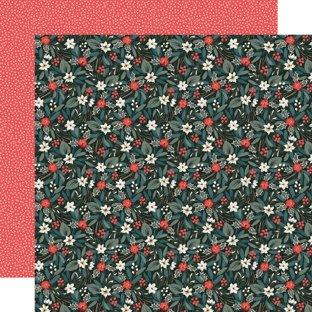 Simple Stories - Mistletoe & Holly Collection - 12 x 12 Double Sided Paper - This Christmas