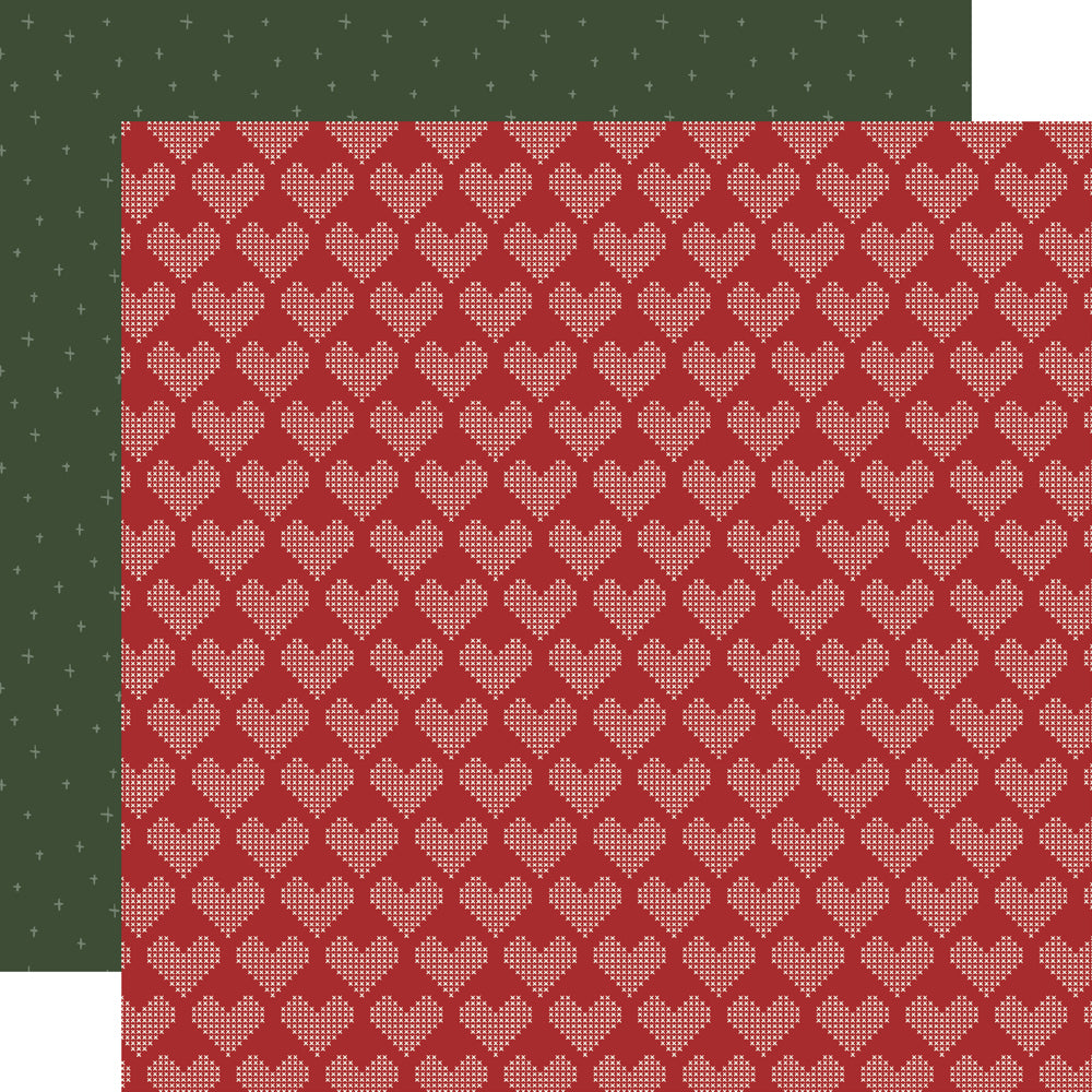 Simple Stories - Mistletoe & Holly Collection - 12 x 12 Double Sided Paper - Peace & Love