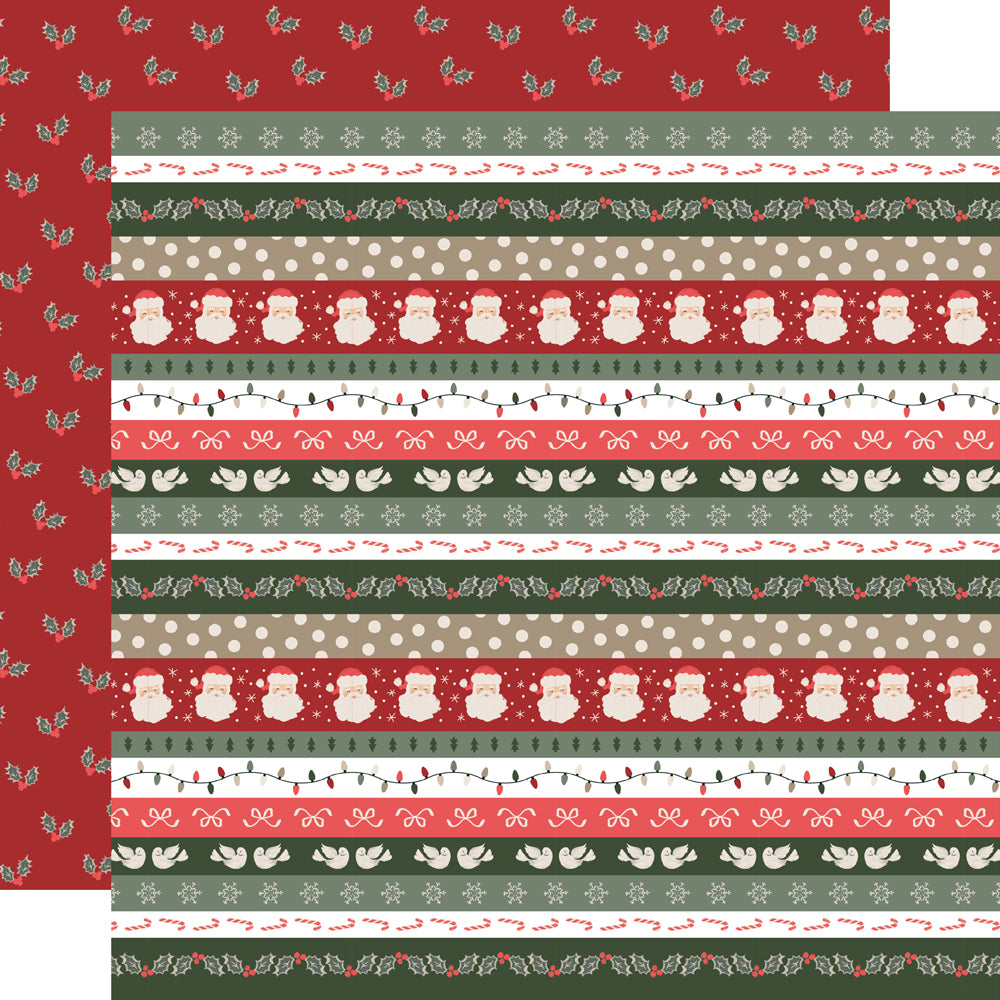 Simple Stories - Mistletoe & Holly Collection - 12 x 12 Double Sided Paper - Holiday Favorites