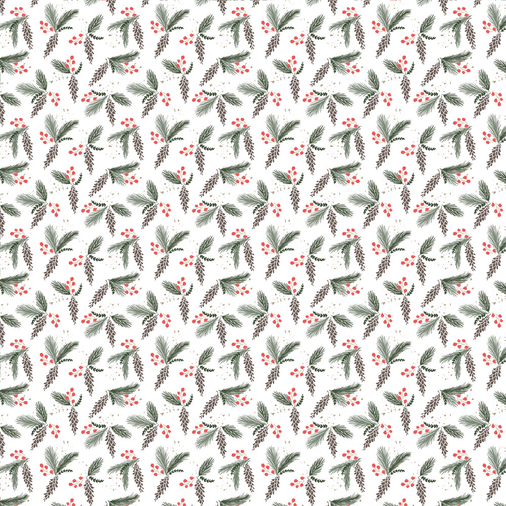Simple Stories - Mistletoe & Holly Collection - 12 x 12 Double Sided Paper - Merry Moments