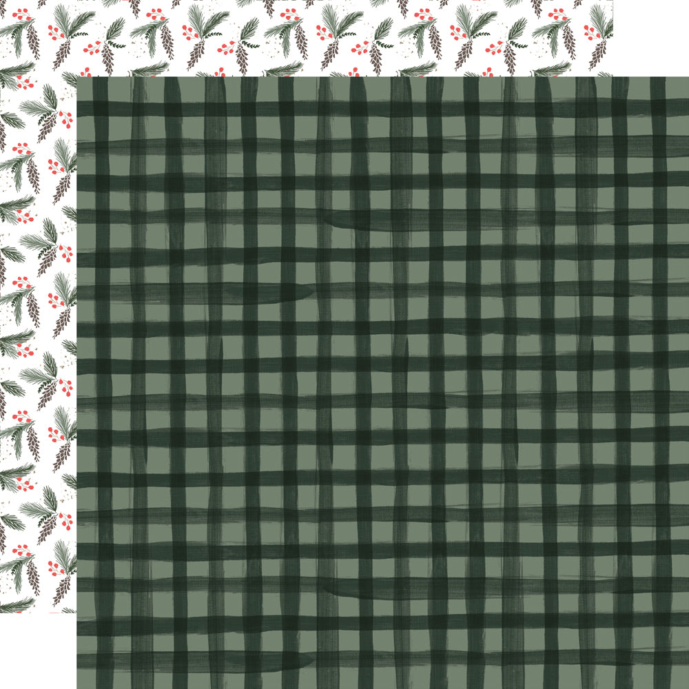 Simple Stories - Mistletoe & Holly Collection - 12 x 12 Double Sided Paper - Merry Moments