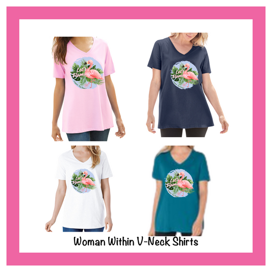 Let's Flamingle 2024 Branson Retreat Woman Within T-Shirt