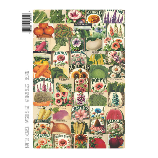 Brutus Monroe - Nested In Friendship Collection - Washi Sheets - Garden Seeds