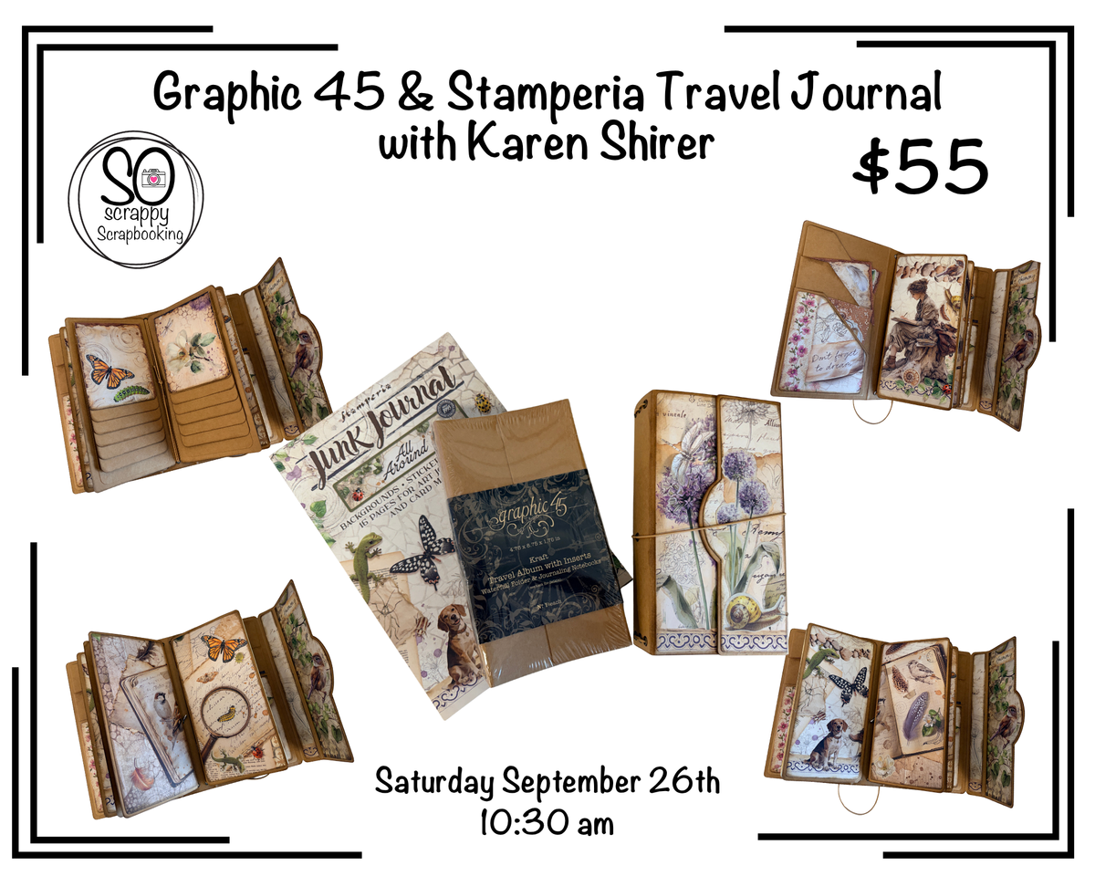 Traveler's Journal Class with Karen Shirer - Saturday September 26th @ 10:30 am