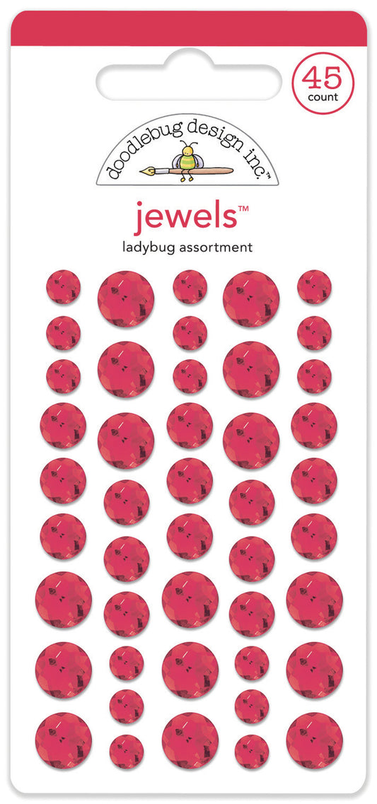 Doodlebug Design - Monochromatic Collection - Jewels - Ladybug