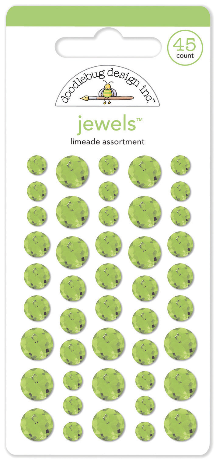 Doodlebug Design - Monochromatic Collection - Jewels -Limeade