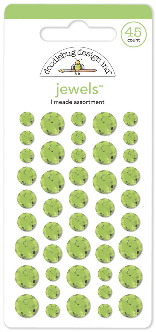 Doodlebug Design - Monochromatic Collection - Jewels -Limeade