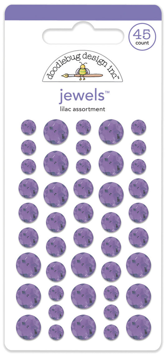 Doodlebug Design - Monochromatic Collection - Jewels -Lilac