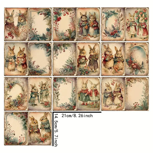 Rabbit Themed Junk Journal Paper