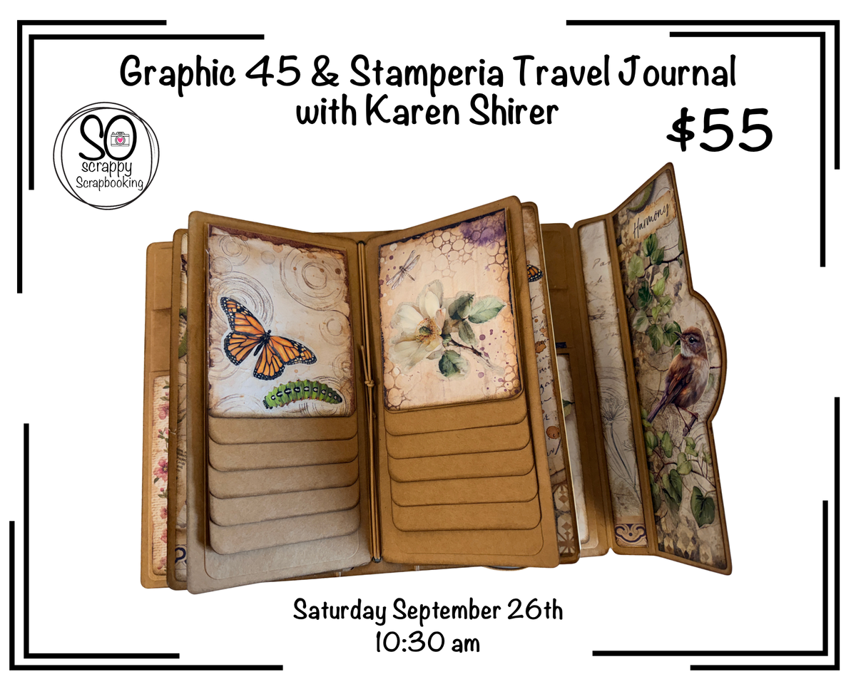 Traveler's Journal Class with Karen Shirer - Saturday September 26th @ 10:30 am
