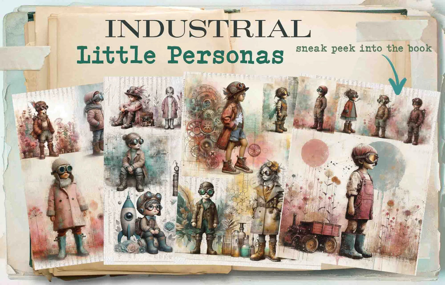 Maremi's Small Art - Industrial Collage Ephemera For Art Journaling - Fashionista Personas And More