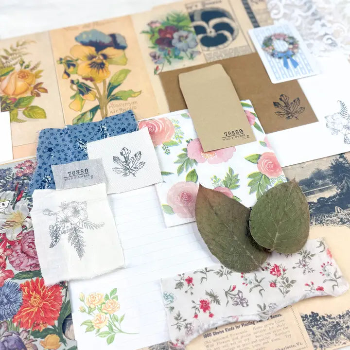 A House Of Books - Botanical and Nature Ephemera Kit For Junk Journaling